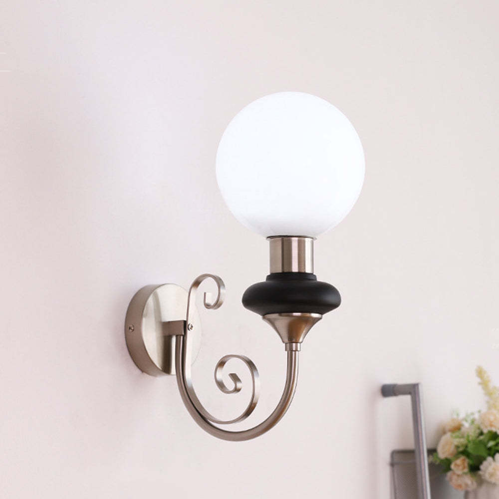 French Retro Glass 1-Light Wall Light