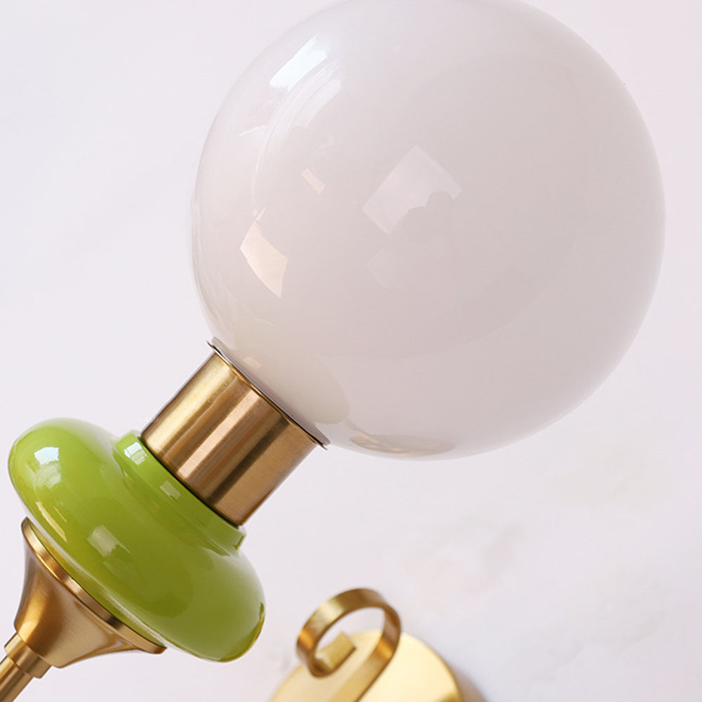 French Retro Glass 1-Light Wall Light