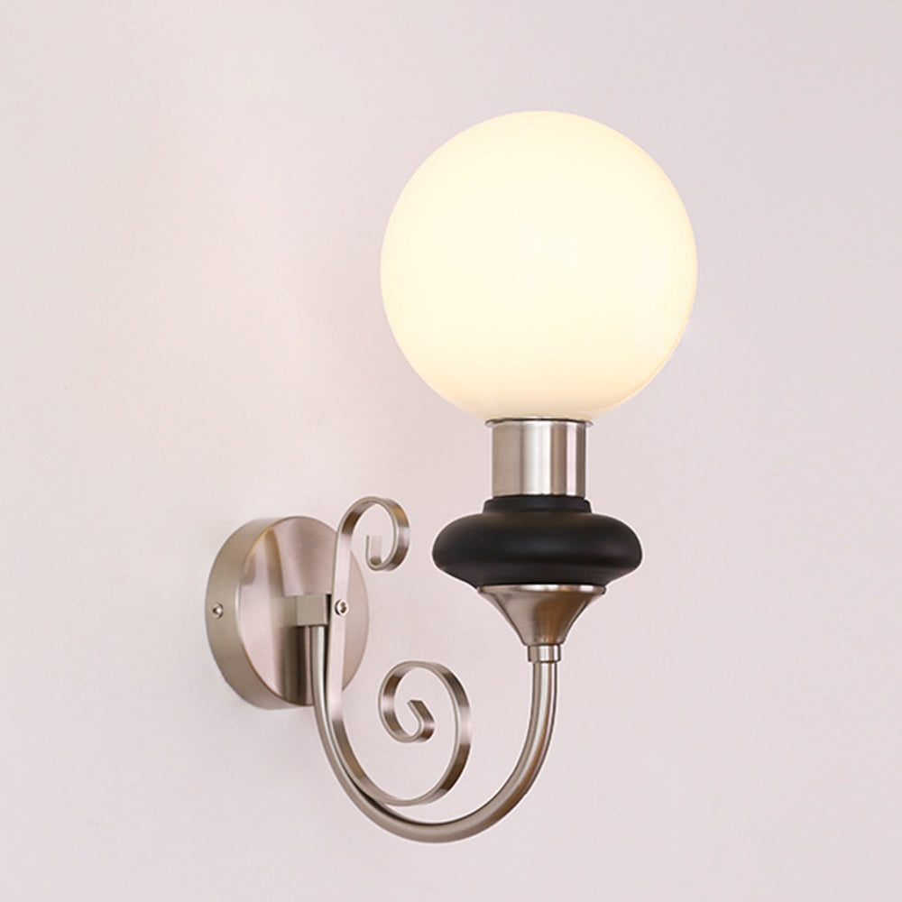 French Retro Glass 1-Light Wall Light