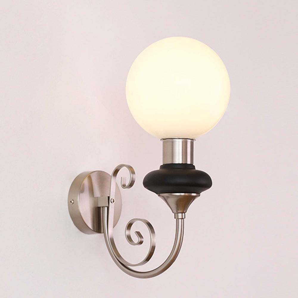 French Retro Glass 1-Light Wall Light