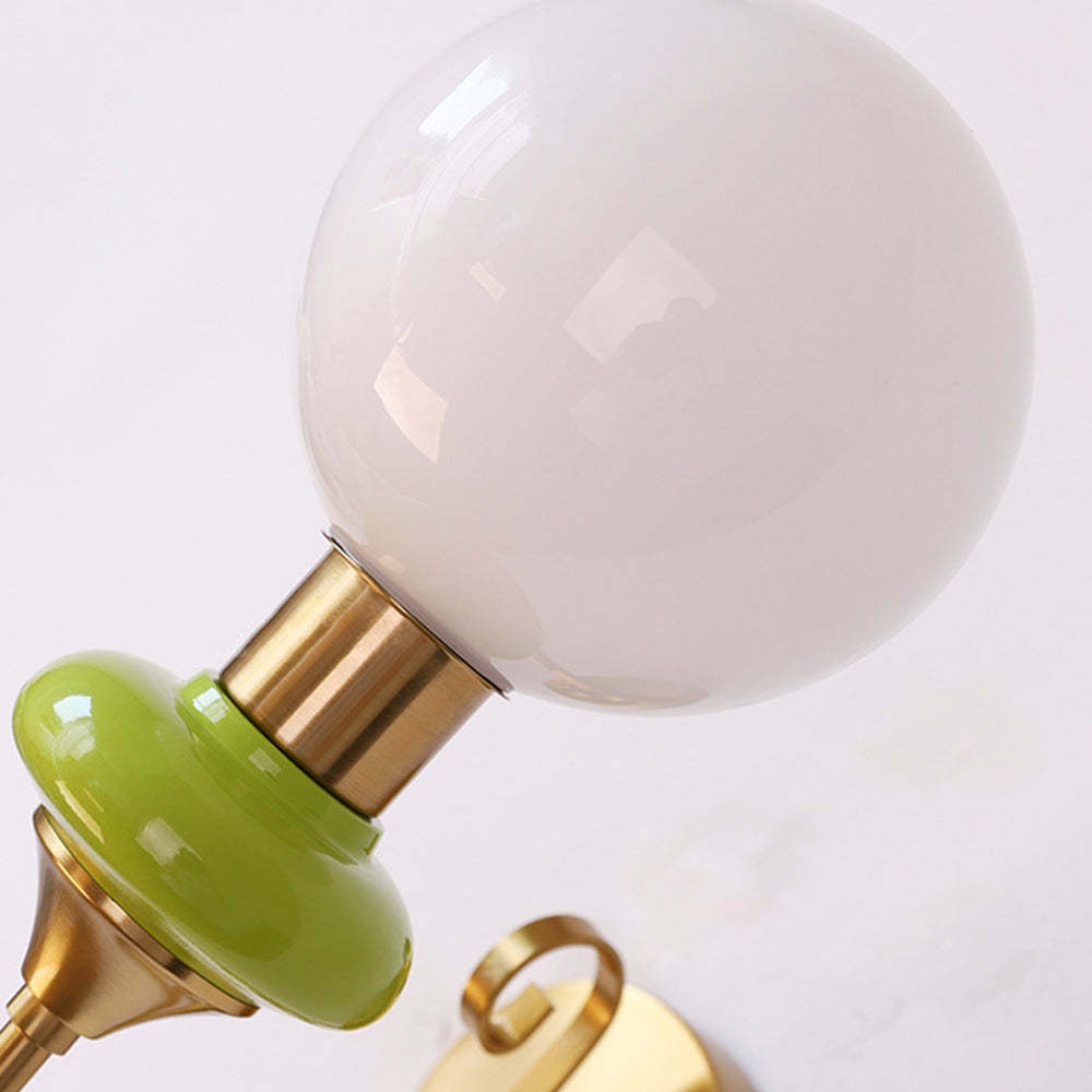 French Retro Glass 1-Light Wall Light