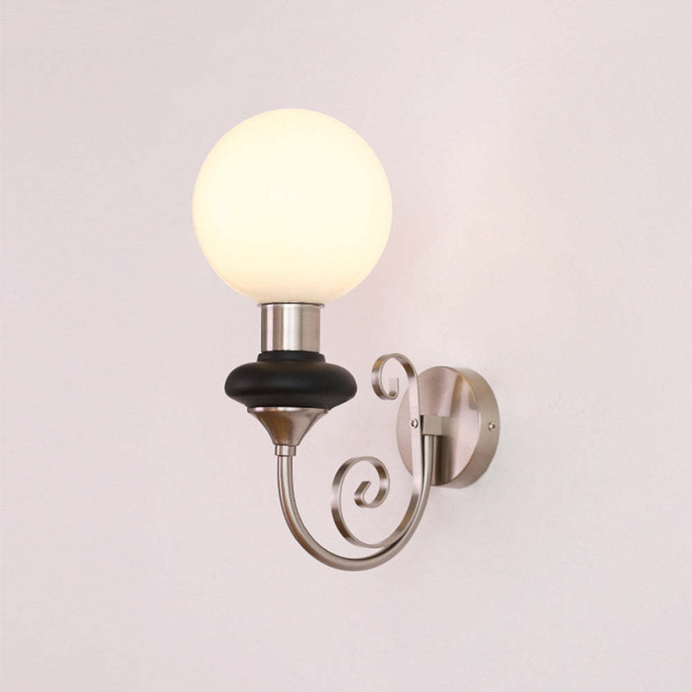 French Retro Glass 1-Light Wall Light