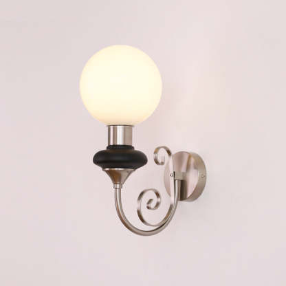 French Retro Glass 1-Light Wall Light