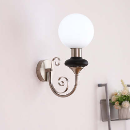 French Retro Glass 1-Light Wall Light