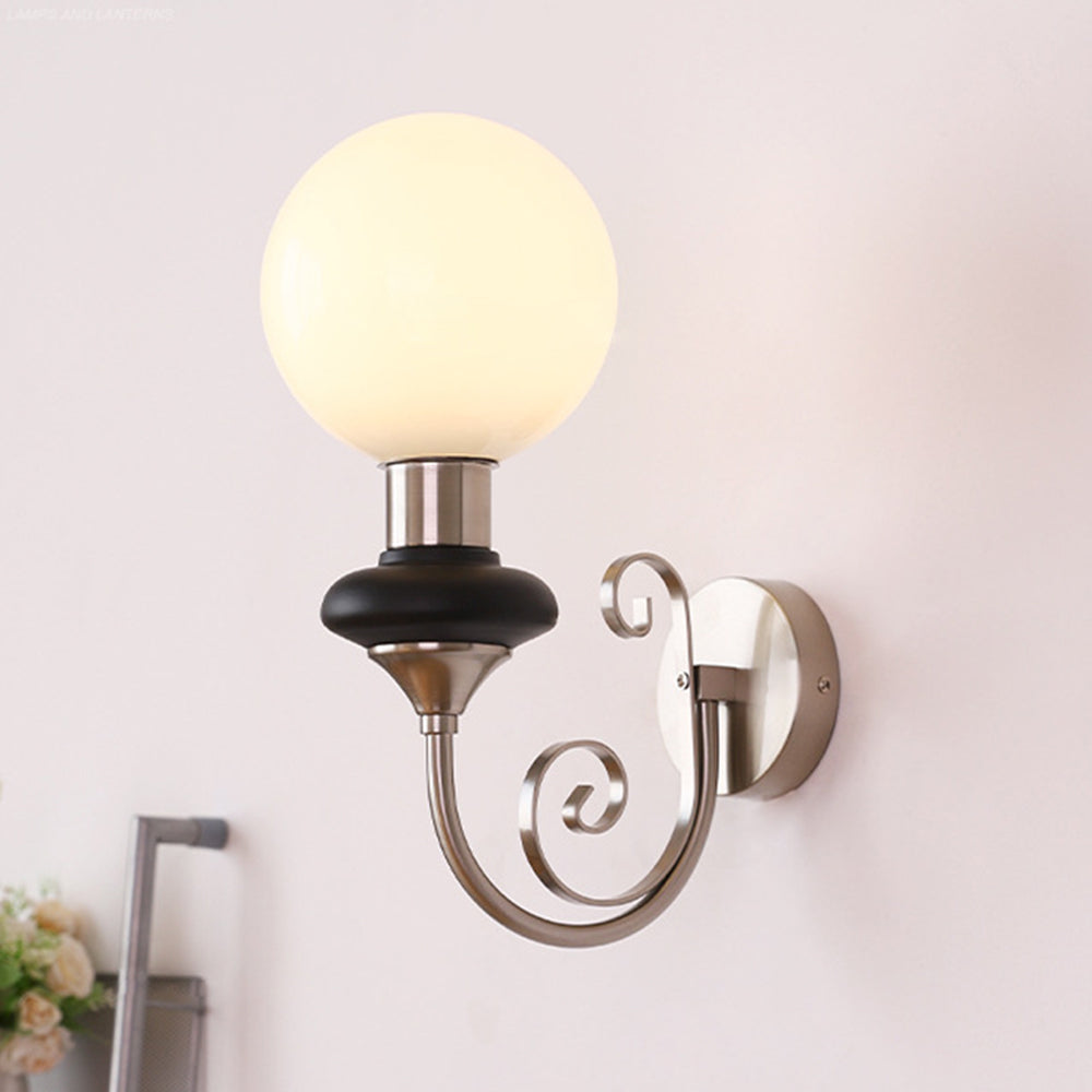French Retro Glass 1-Light Wall Light