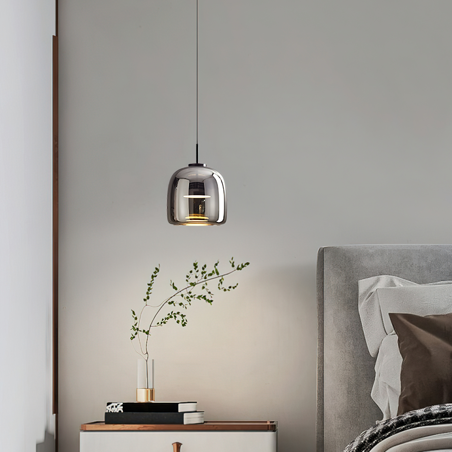 Modern Simple Glass Bowl Led Kitchen Pendant Light