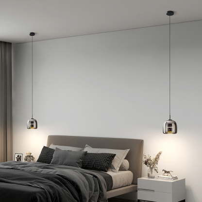 Modern Simple Glass Bowl Led Kitchen Pendant Light