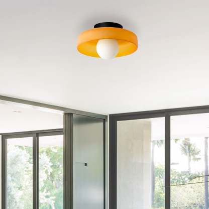 Contemporary Modern Glass Round LED Flush Mount Ceiling Lights