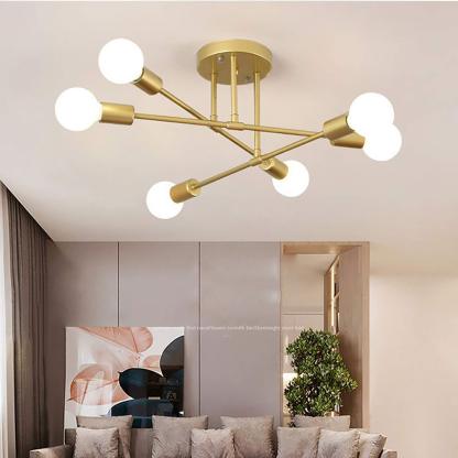 Homdiy Modern Simple LED Ceiling Lights Black Bedroom Ceiling Lamp
