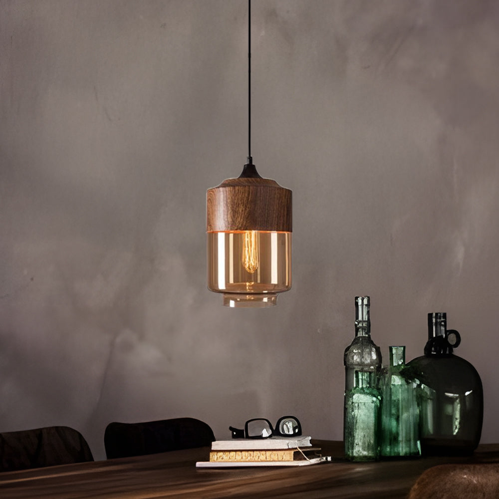 Retro Rustic Brown Organic Dining Room Pendant Lights