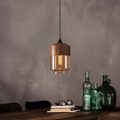 Retro Rustic Brown Organic Dining Room Pendant Lights
