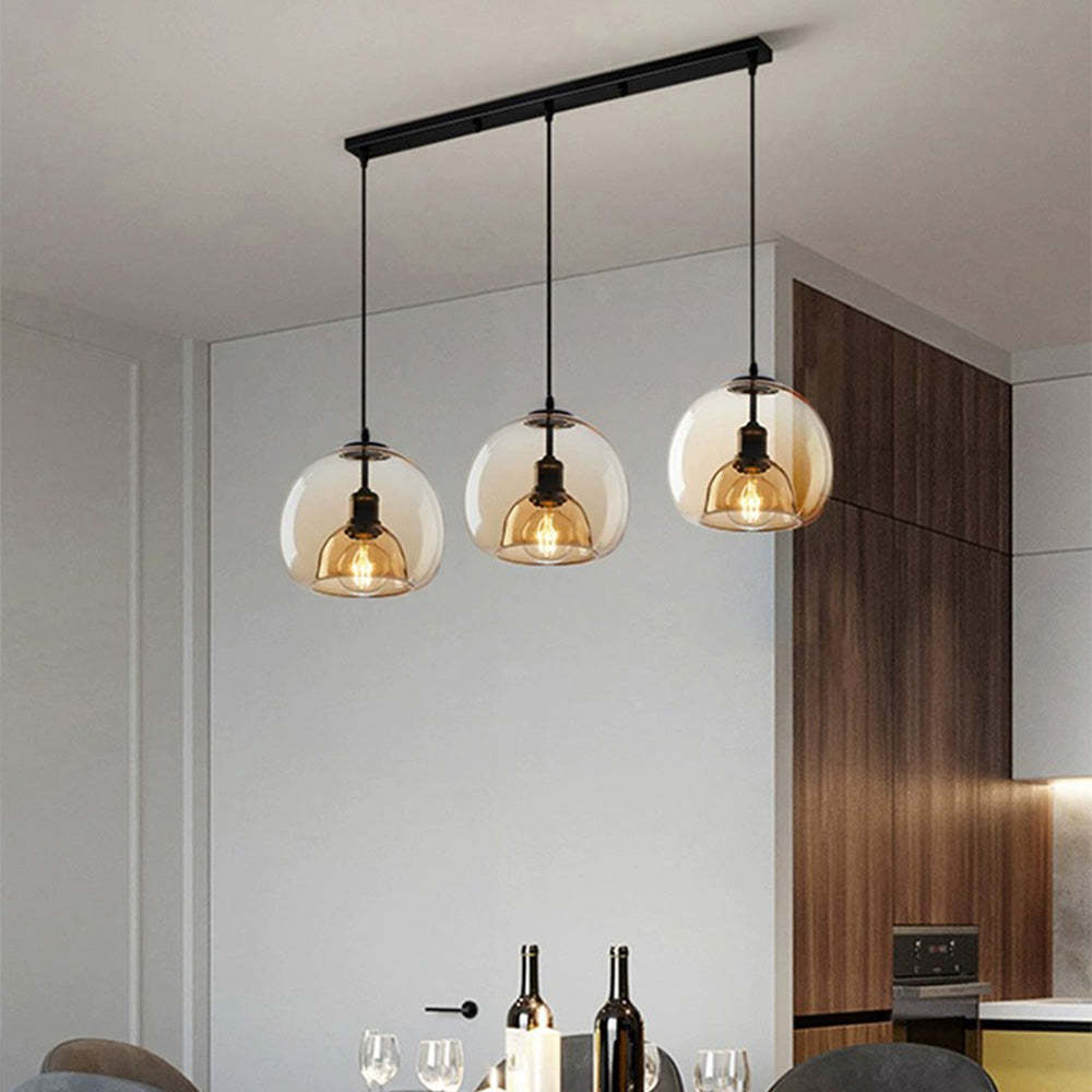 Modern Multi-Head Glass Kitchen Pendant Lights