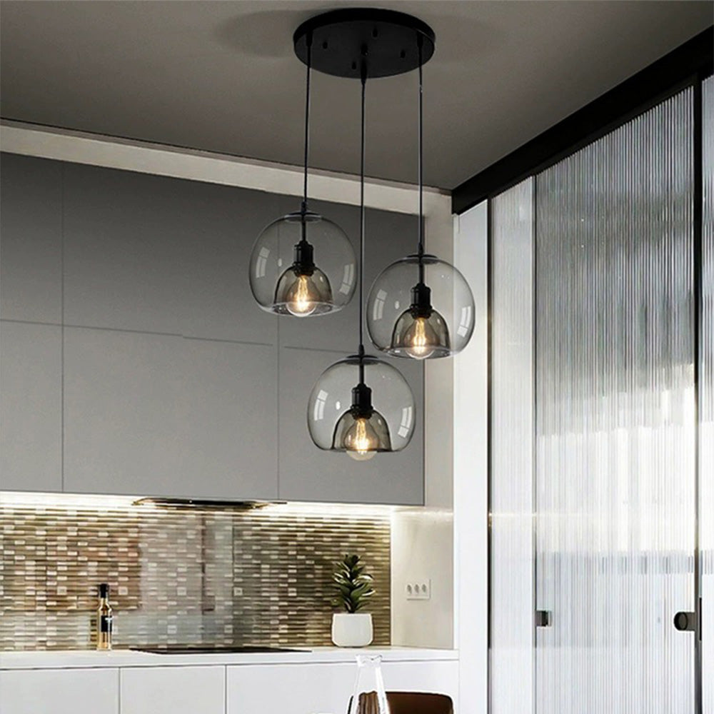 Modern Multi-Head Glass Kitchen Pendant Lights