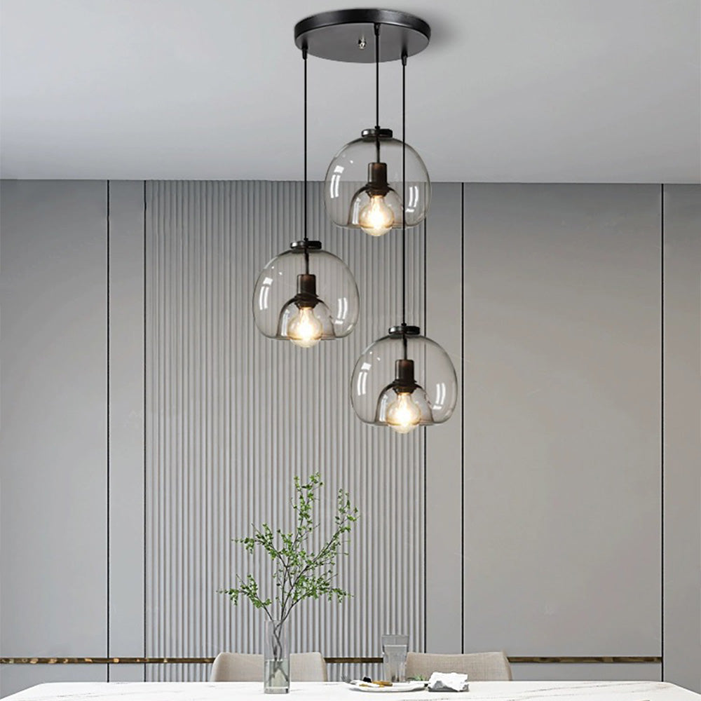 Modern Multi-Head Glass Kitchen Pendant Lights