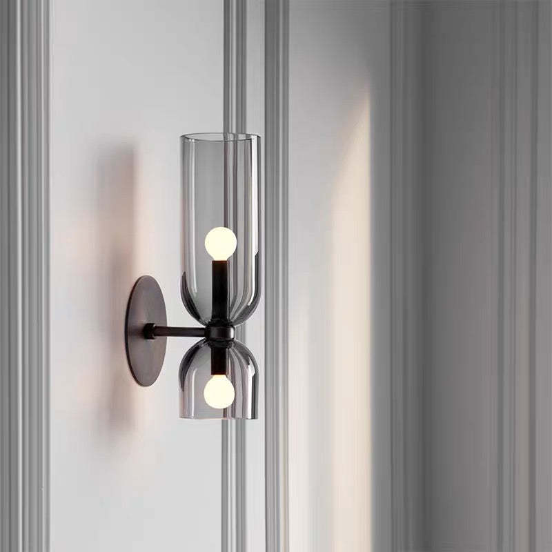 Double Head Glass Wall Lamp LED Sconce for Bedroom