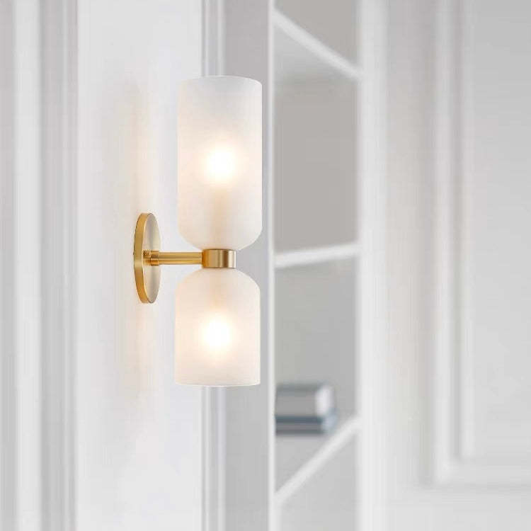 Double Head Glass Wall Lamp LED Sconce for Bedroom