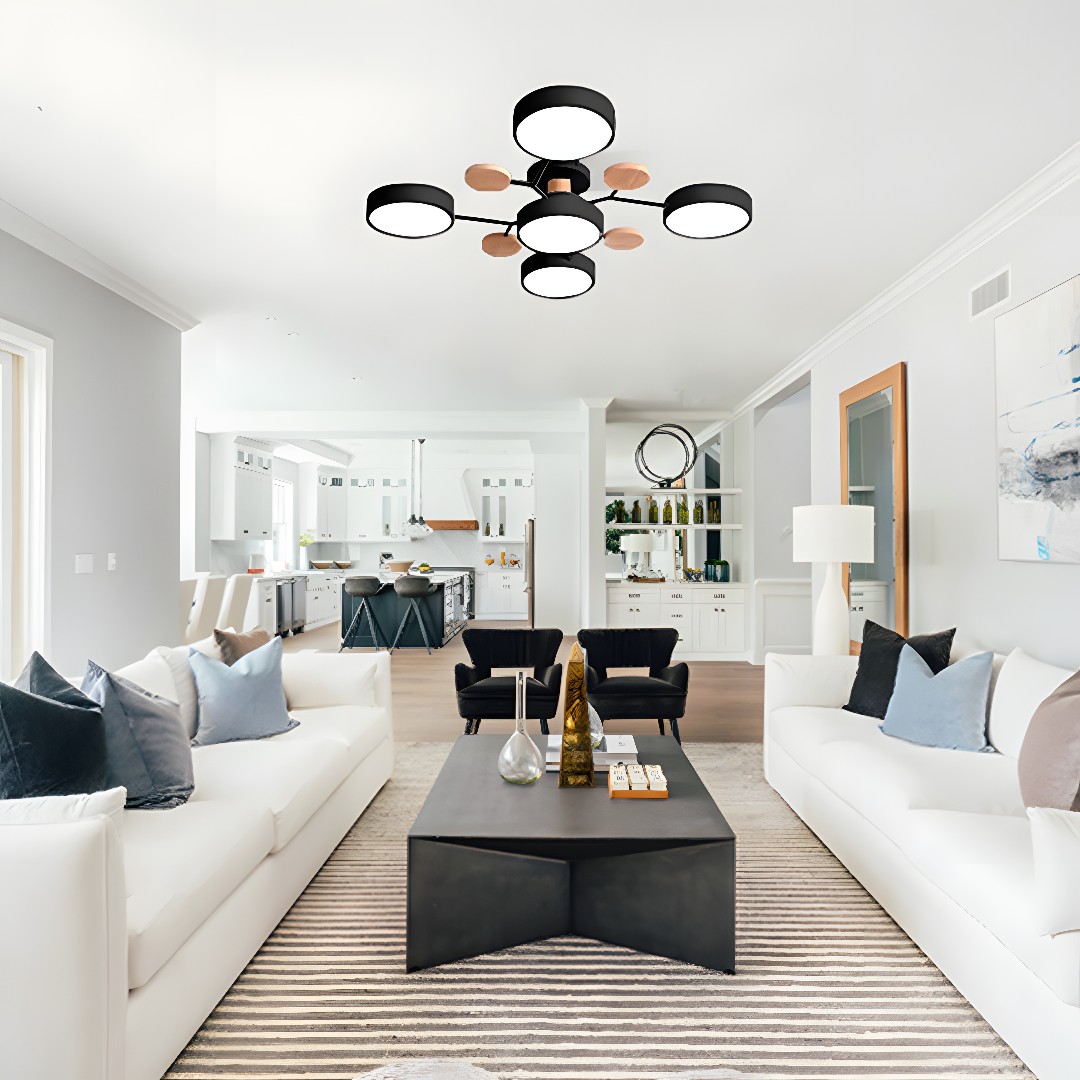 Modern Circular Living Room Round Low Ceiling Light