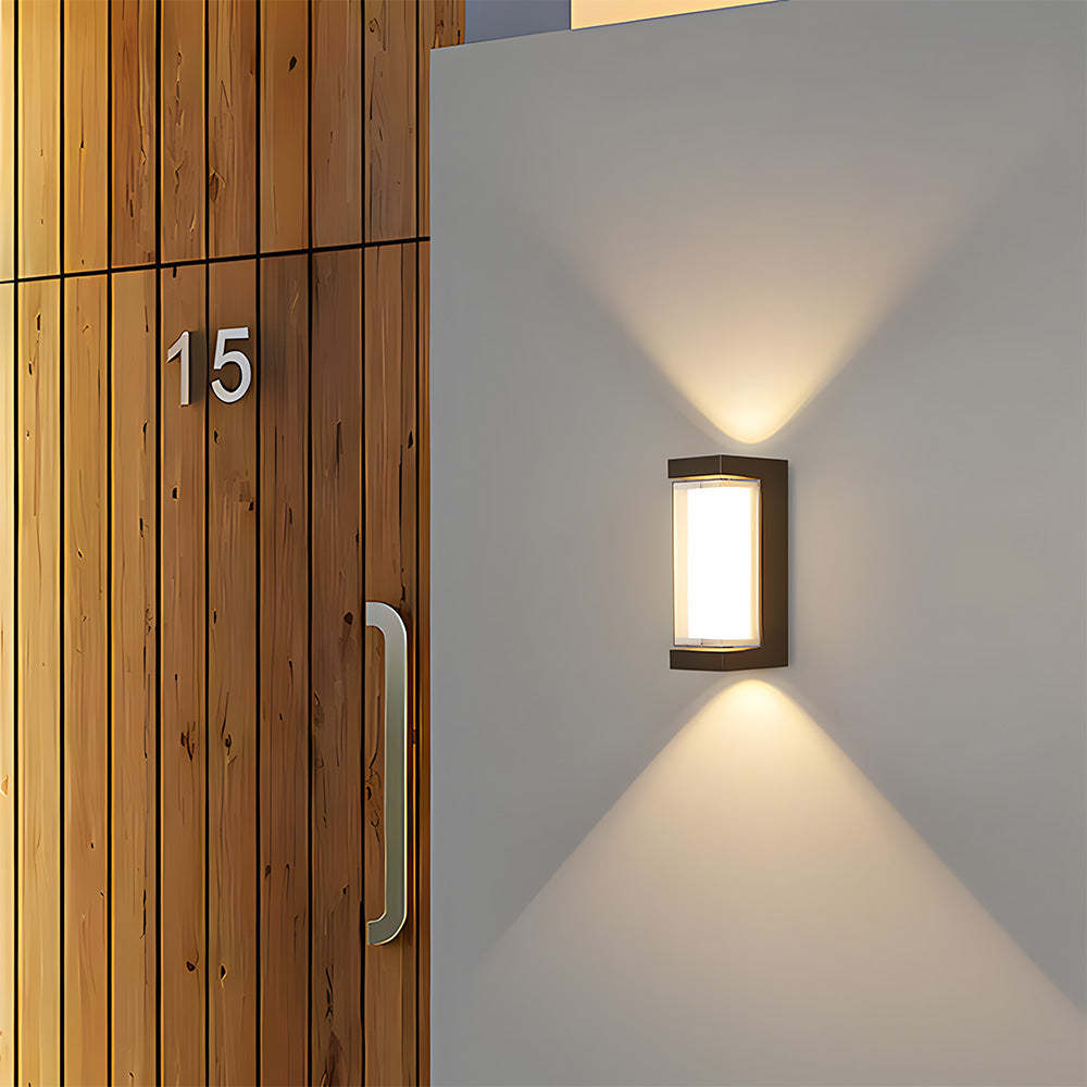 LED Waterproof Up and Down Black Outdoor Wall Lighting
