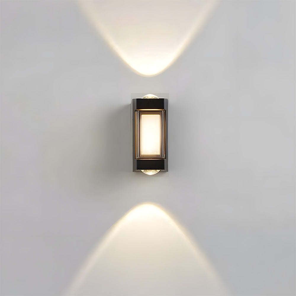 LED Waterproof Up and Down Black Outdoor Wall Lighting