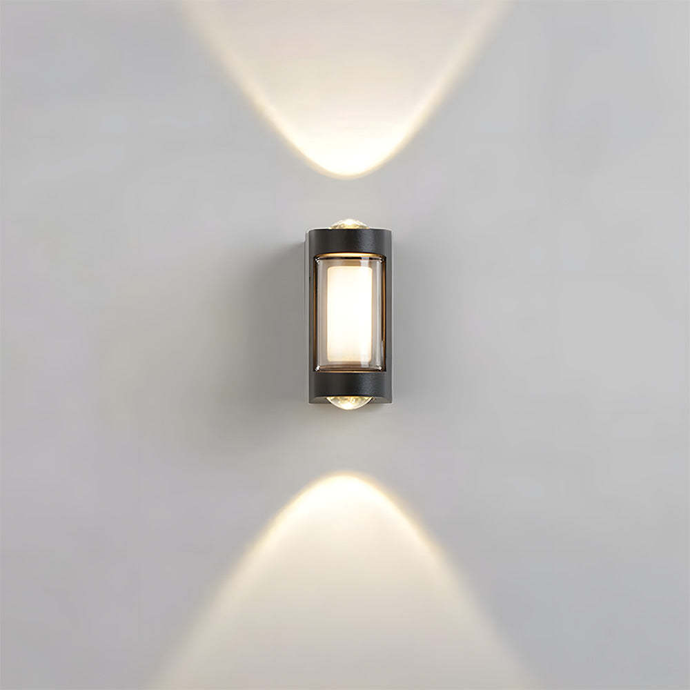 LED Waterproof Up and Down Black Outdoor Wall Lighting