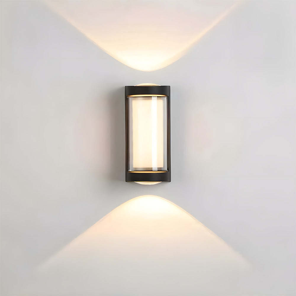 LED Waterproof Up and Down Black Outdoor Wall Lighting