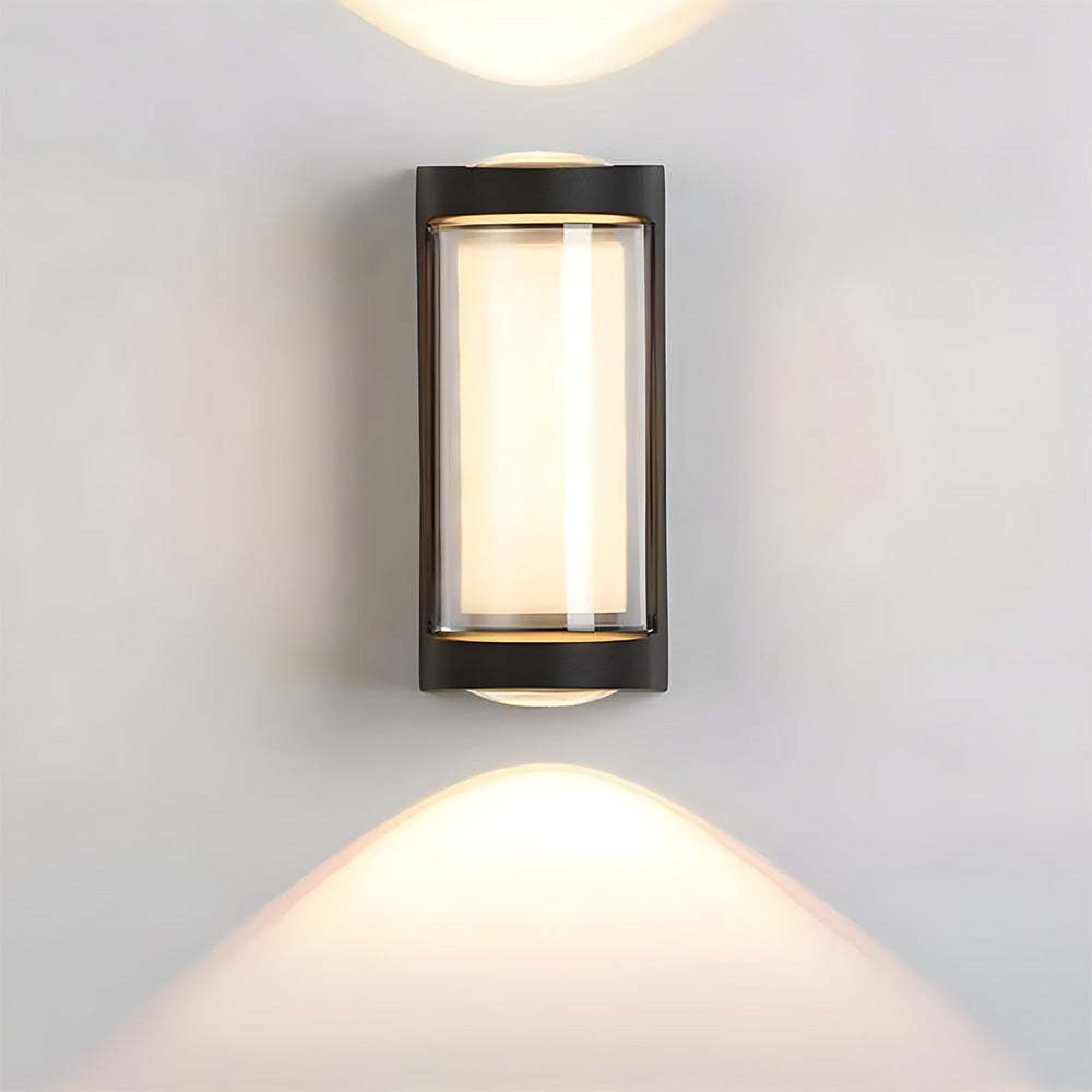 LED Waterproof Up and Down Black Outdoor Wall Lighting
