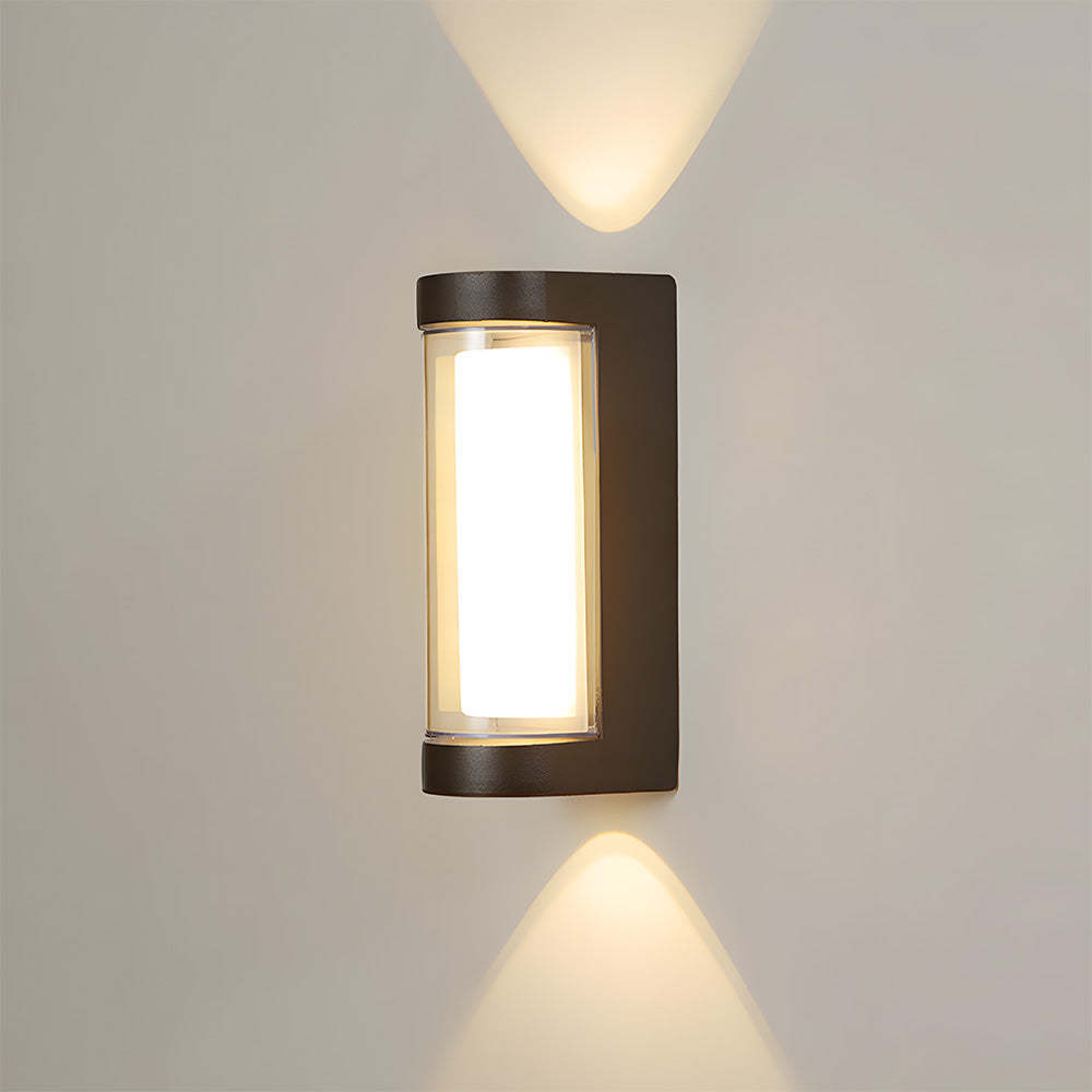 LED Waterproof Up and Down Black Outdoor Wall Lighting