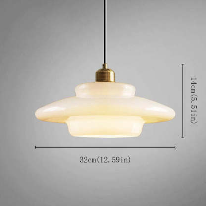 Mid Century Milk White Glass Pendant Hanging Light