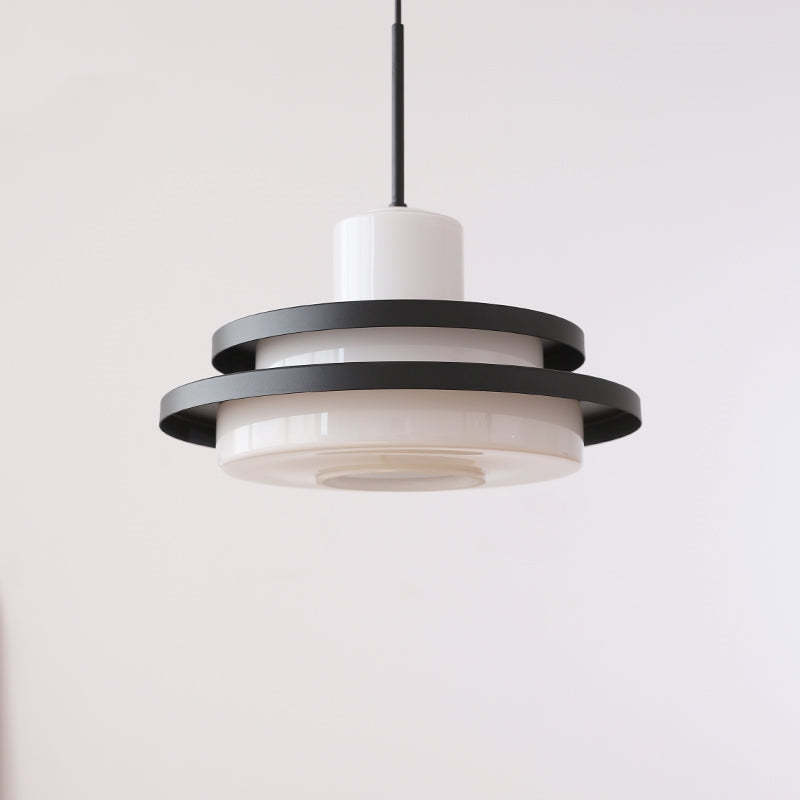 Middle Century Double layer Bauhaus Equator Glass Pendant Light