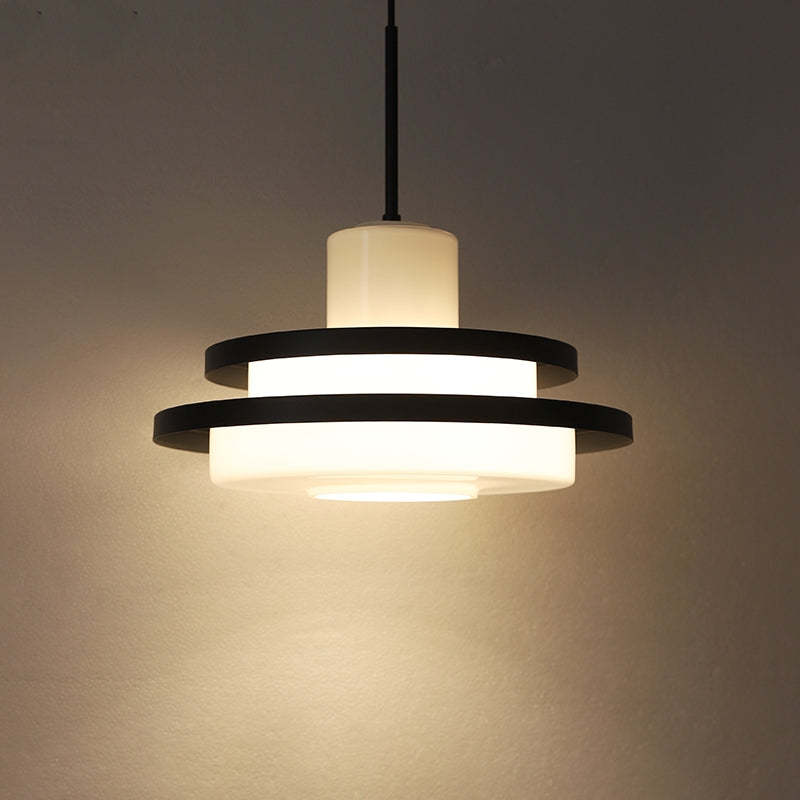 Middle Century Double layer Bauhaus Equator Glass Pendant Light