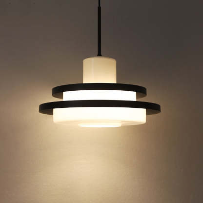 Middle Century Double layer Bauhaus Equator Glass Pendant Light
