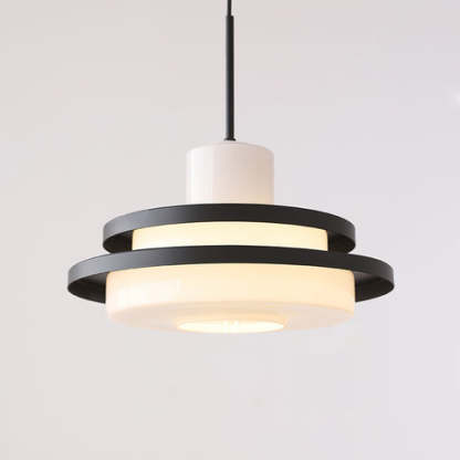 Middle Century Double layer Bauhaus Equator Glass Pendant Light