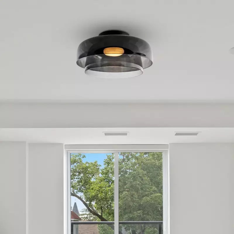 Minimalist Glass Flush Mount Ceiling Lamp
