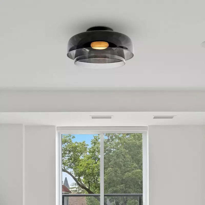 Minimalist Glass Flush Mount Ceiling Lamp