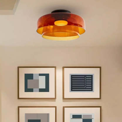 Minimalist Glass Flush Mount Ceiling Lamp