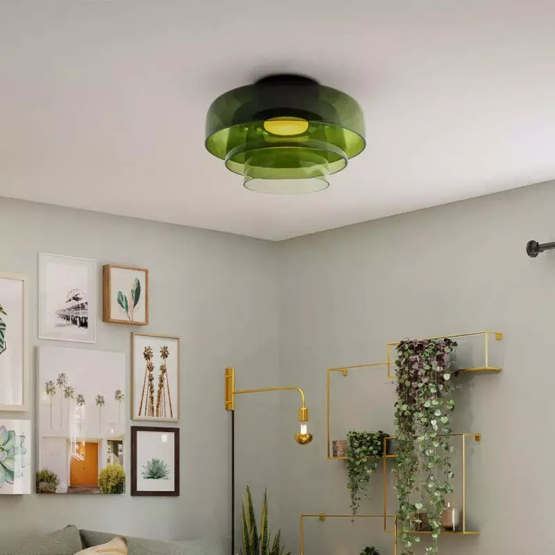 Minimalist Glass Flush Mount Ceiling Lamp