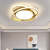 Homdiy Modern Artistic Metal LED Ceiling Light 3 Color Change Ceiling Lighting