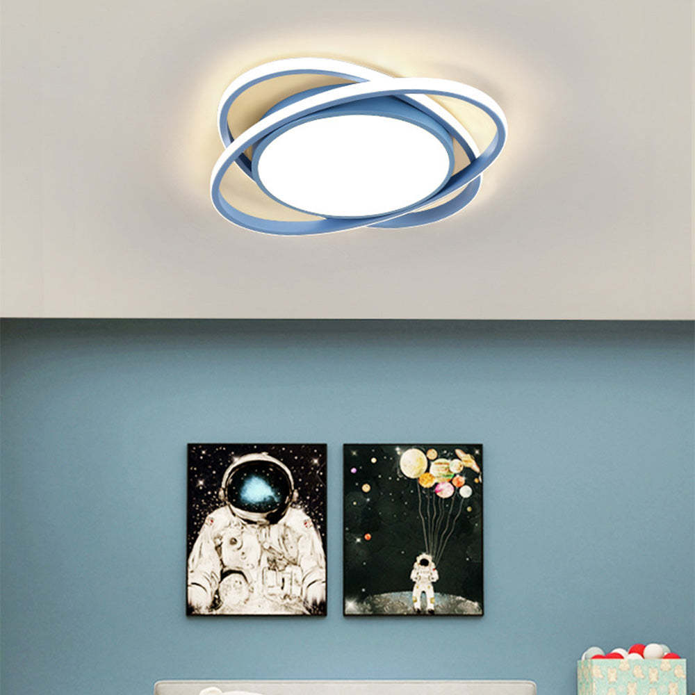 Homdiy Modern Artistic Metal LED Ceiling Light 3 Color Change Ceiling Lighting