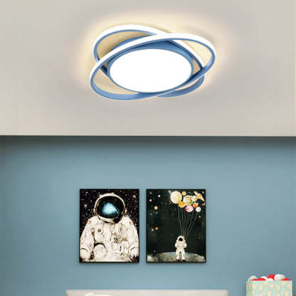 Homdiy Modern Artistic Metal LED Ceiling Light 3 Color Change Ceiling Lighting