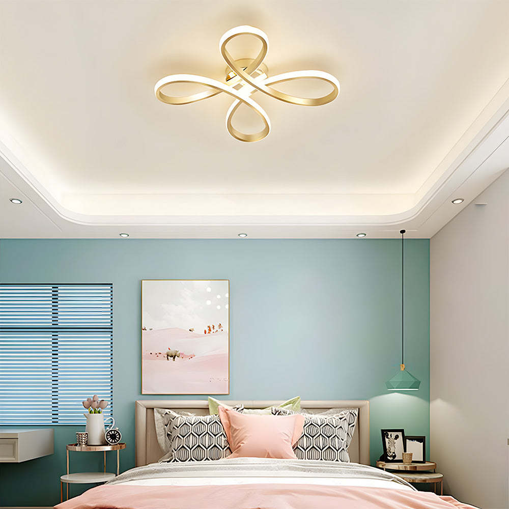 Contemporary Iron LED Bedroom Ceiling Light