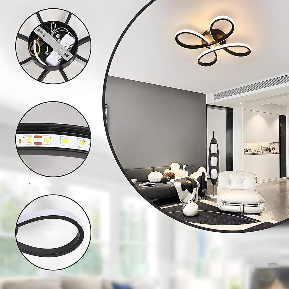 Contemporary Iron LED Bedroom Ceiling Light
