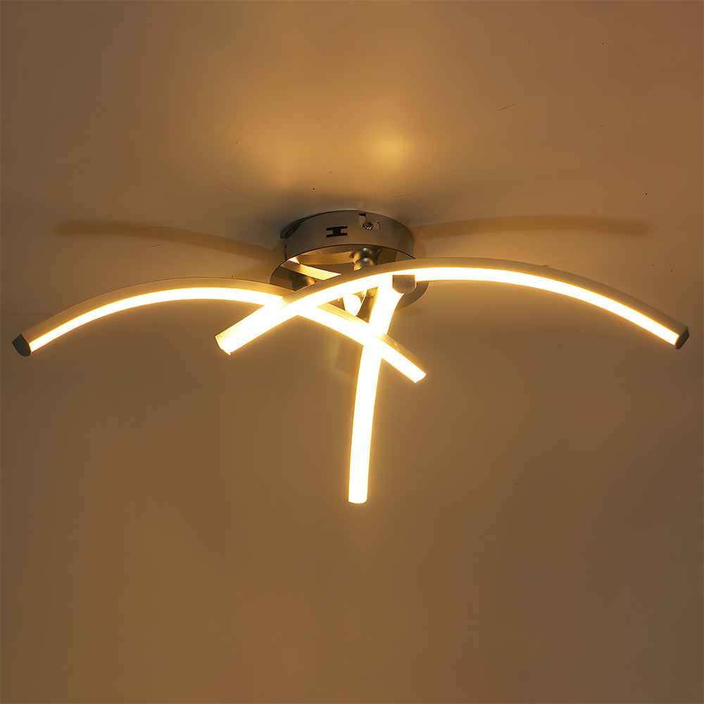 Nordic Creativity Trident Arc Bedroom LED Ceiling Light