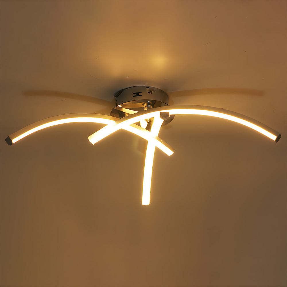 Nordic Creativity Trident Arc Bedroom LED Ceiling Light