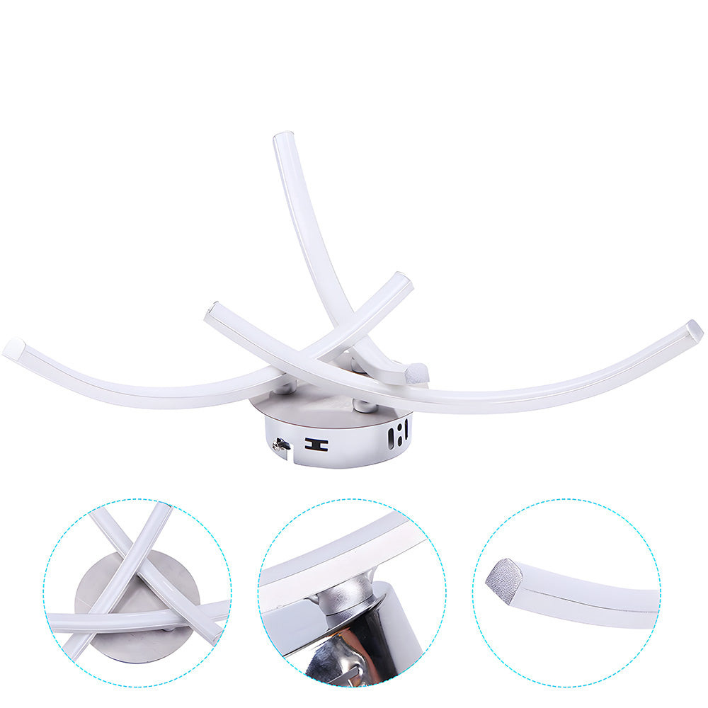 Nordic Creativity Trident Arc Bedroom LED Ceiling Light