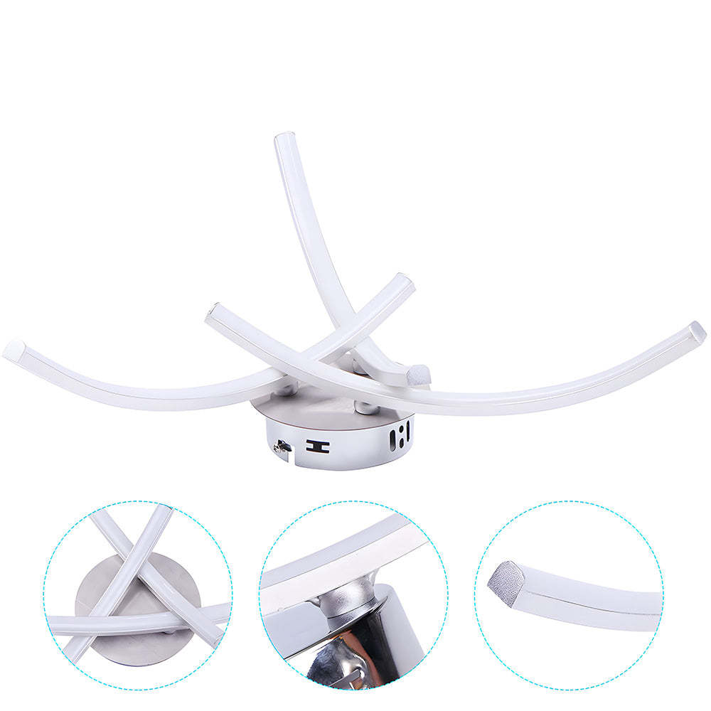 Nordic Creativity Trident Arc Bedroom LED Ceiling Light