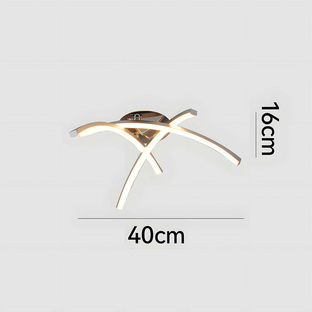 Nordic Creativity Trident Arc Bedroom LED Ceiling Light