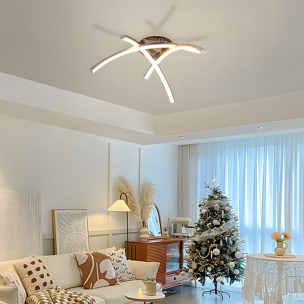 Nordic Creativity Trident Arc Bedroom LED Ceiling Light