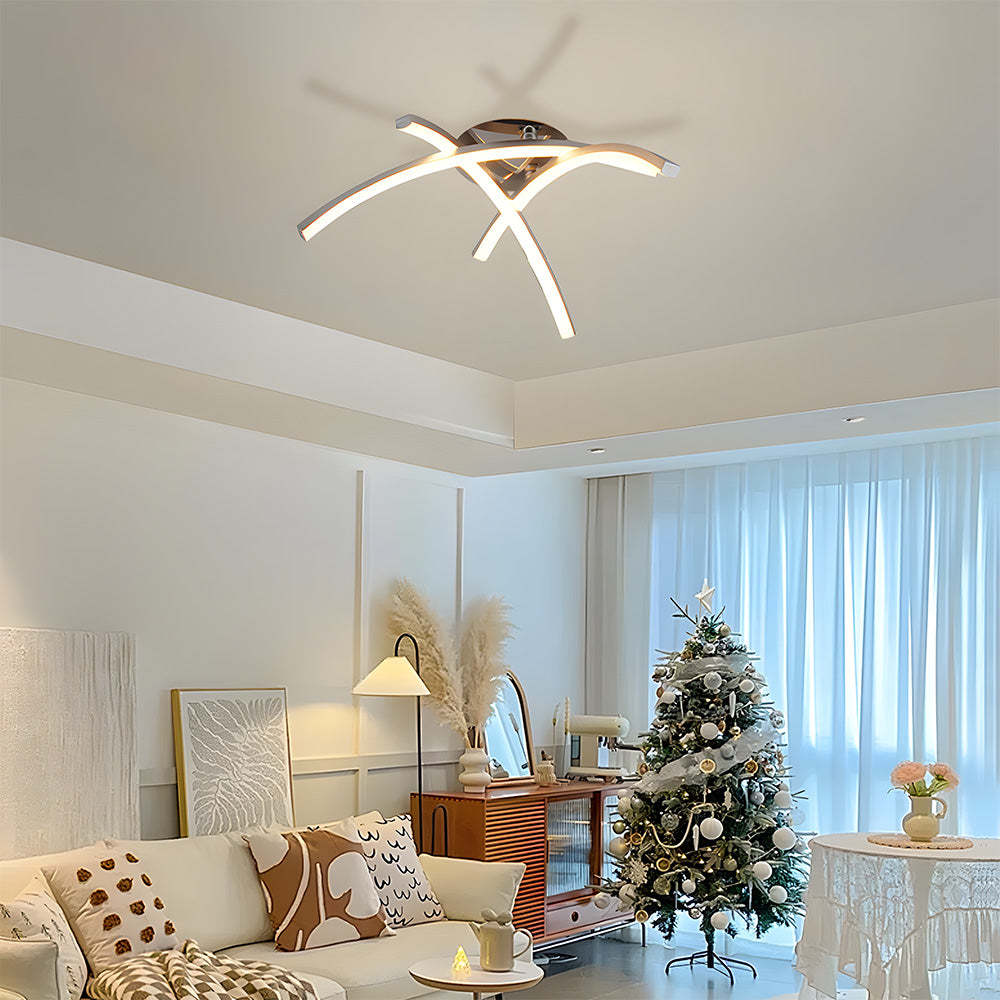 Nordic Creativity Trident Arc Bedroom LED Ceiling Light