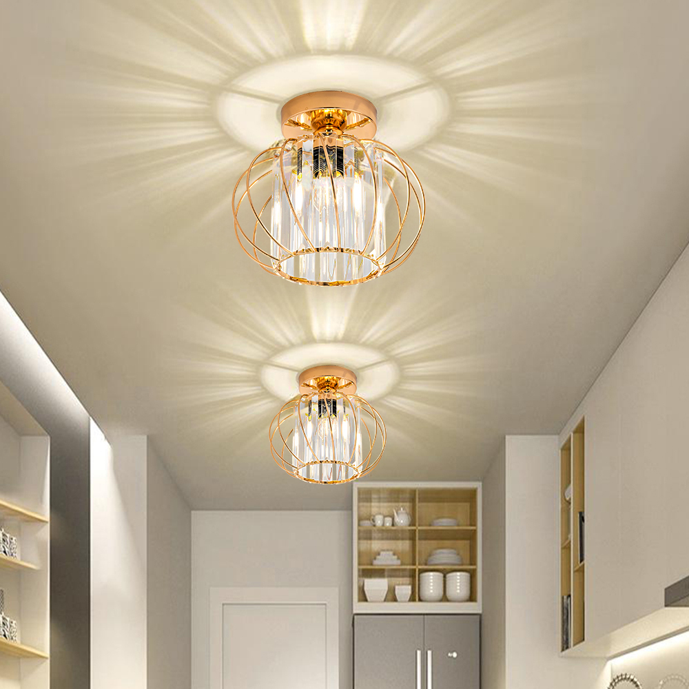 Modern Glass Black Luxury Hallway Ceiling Light