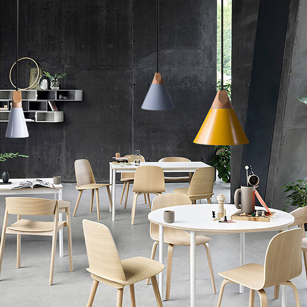 Wood Minimalist Farmhouse Pendant Light